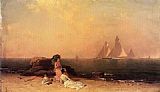 Alfred Thompson Bricher Canvas Paintings - Afternoon at the Shore